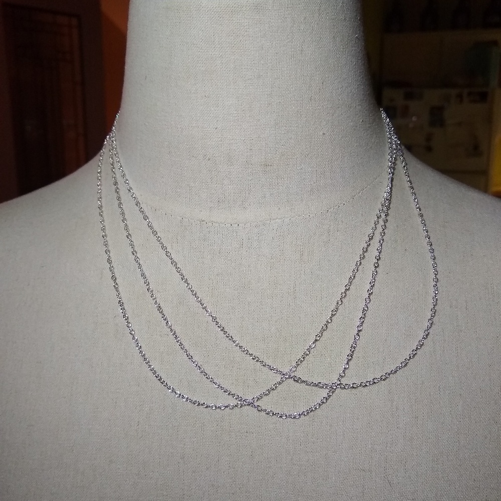 3 x 20" Sterling silver chains, *never worn*